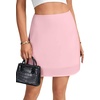 image:imageLYANER Womens Satin Silky Mini Skirt Elastic High Waisted Side Zipper A Line Flowy Short SkirtsLight Pink