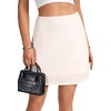 image:imageLYANER Womens Satin Silky Mini Skirt Elastic High Waisted Side Zipper A Line Flowy Short SkirtsSolid Beige1