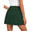 image:imageLYANER Womens Satin Silky Mini Skirt Elastic High Waisted Side Zipper A Line Flowy Short SkirtsSolid Dark Green1 With Lining