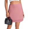 image:imageLYANER Womens Satin Silky Mini Skirt Elastic High Waisted Side Zipper A Line Flowy Short SkirtsSolid Pink1 With Lining