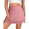 image:imageLYANER Womens Satin Silky Mini Skirt Elastic High Waisted Side Zipper A Line Flowy Short SkirtsSolid Pink1 With Lining
