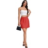 image:imageLYANER Womens Satin Silky Mini Skirt Elastic High Waisted Side Zipper A Line Flowy Short SkirtsSolid Red With Lining