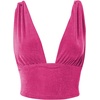 image:imageLYANER Womens Sexy Deep V Neck Slim Fitted Strap Crop Cami Tank Sleeveless TopRose Red