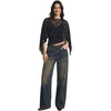 image:imageLYANER Womens Sheer Floral Lace Poncho Top Shrug Shawl Y2K Blouse with CamiBlack