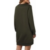 image:imageLYANER Womens Sweatshirt Dress Crewneck Long Sleeve Sweat Shirt Loose Fit Mini Dresses with Pockets Army Green Large