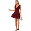 image:imageLYANER Womens Wrap V Neck Sleeveless Sundress Casual Summer Flare A Line Tank DressBurgundy