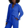 image:imageLYANER Womens 2 Piece Outfits Button Down Long Sleeve Shirt and Wide Leg Pants SetRoyal Blue