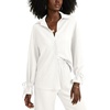 image:imageLYANER Womens 2 Piece Outfits Button Down Long Sleeve Shirt and Wide Leg Pants SetSolid White