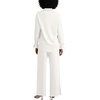 image:imageLYANER Womens 2 Piece Outfits Button Down Long Sleeve Shirt and Wide Leg Pants SetSolid White
