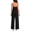 image:imageLYANER Womens 2 Piece Outfits Ruched Strapless Tube Top and Wide Leg Pant Sets Suit with Pocket Black Medium
