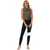 image:imageLYANER Womens Bow Tie Mock Neck Blouse Sleeveless Business Casual Tank Shirt Dressy Work TopsBlackpink Floral Print