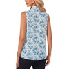 image:imageLYANER Womens Bow Tie Mock Neck Blouse Sleeveless Business Casual Tank Shirt Dressy Work TopsRoyal Blue Floral