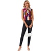 image:imageLYANER Womens Bow Tie Mock Neck Blouse Sleeveless Business Casual Tank Shirt Dressy Work TopsSquare Color Blocks