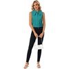 image:imageLYANER Womens Bow Tie Mock Neck Blouse Sleeveless Business Casual Tank Shirt Dressy Work TopsTeal