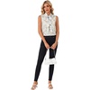 image:imageLYANER Womens Bow Tie Mock Neck Blouse Sleeveless Business Casual Tank Shirt Dressy Work TopsWater Ripple