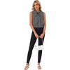 image:imageLYANER Womens Bow Tie Mock Neck Blouse Sleeveless Business Casual Tank Shirt Dressy Work TopsWhite Floral