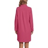 image:imageLYANER Womens Collar V Neck Button Down Shirt Dress Long Sleeve Split Hem Blouse Tunic DressesRose
