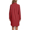 image:imageLYANER Womens Collar V Neck Button Down Shirt Dress Long Sleeve Split Hem Blouse Tunic DressesWine Red