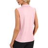 image:imageLYANER Womens Dressy Tank Tops V Neck Pleated Sleeveless Work Shirt Business Casual BlouseDusty Pink