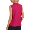 image:imageLYANER Womens Dressy Tank Tops V Neck Pleated Sleeveless Work Shirt Business Casual BlouseRose