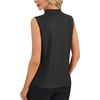 image:imageLYANER Womens Dressy Tank Tops V Neck Pleated Sleeveless Work Shirt Business Casual BlouseSolid Black