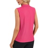 image:imageLYANER Womens Dressy Tank Tops V Neck Pleated Sleeveless Work Shirt Business Casual BlouseSolid Rose