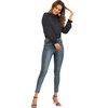 image:imageLYANER Womens Frill Mock Neck Flounce Long Sleeve Solid Blouse Office Shirt TopBlack