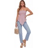 image:imageLYANER Womens Frill Shirred Ruffle Hem Strapless Tube Top Sleeveless Pleated Peplum Bandeau BlouseDusty Pink