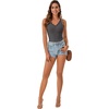 image:imageLYANER Womens Lace Trim V Neck Camisole Top Ribbed Knit Basic Cami Tank Sleeveless Undershirt TopsDark Gray