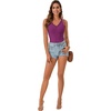 image:imageLYANER Womens Lace Trim V Neck Camisole Top Ribbed Knit Basic Cami Tank Sleeveless Undershirt TopsDark Purple