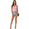 image:imageLYANER Womens Lace Trim V Neck Camisole Top Ribbed Knit Basic Cami Tank Sleeveless Undershirt TopsPink