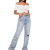 image:imageLYANER Womens Off Shoulder Ruched Short Sleeve Rib Knit Sexy Crop Top BlousePure White