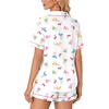 image:imageLYANER Womens Pajama Sets Striped Button Down Pj Set Sleepwear Shirt and Shorts Two Piece Lounge SetsCherry Print