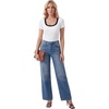 image:imageLYANER Womens Ribbed Knit Tee Slim Fit Scoop Neck Short Sleeve Top for Basic Casual TShirtWhite