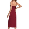 image:imageLYANER Womens Satin Cowl Neck Spaghetti Straps Sexy Cocktail Midi DressesWine Red