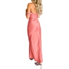 image:imageLYANER Womens Satin Off Shoulder Strapless Short Sleeve Bodycon Party Long DressWatermelon Red