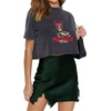 image:imageLYANER Womens Satin Silky Lace Trim Split Slit Hem Zipper High Wasit Mini Short SkirtDark Green