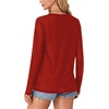 image:imageLYANER Womens Sheer Mesh Long Sleeve Round Neck Sexy See Through Blouse Shirt TopRed
