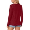 image:imageLYANER Womens Sheer Mesh Long Sleeve Round Neck Sexy See Through Blouse Shirt TopWine Red