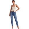 image:imageLYANER Womens Summer Cute Tops Square Neck Sleeveless Eyelet Button Down Tank Top BlousesBeige