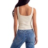 image:imageLYANER Womens Summer Cute Tops Square Neck Sleeveless Eyelet Button Down Tank Top BlousesBeige