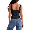 image:imageLYANER Womens Summer Cute Tops Square Neck Sleeveless Eyelet Button Down Tank Top BlousesBlack