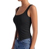 image:imageLYANER Womens Summer Cute Tops Square Neck Sleeveless Eyelet Button Down Tank Top BlousesBlack