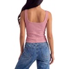 image:imageLYANER Womens Summer Cute Tops Square Neck Sleeveless Eyelet Button Down Tank Top BlousesDark Pink