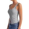 image:imageLYANER Womens Summer Cute Tops Square Neck Sleeveless Eyelet Button Down Tank Top BlousesGrey