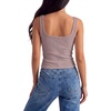 image:imageLYANER Womens Summer Cute Tops Square Neck Sleeveless Eyelet Button Down Tank Top BlousesKhaki