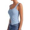 image:imageLYANER Womens Summer Cute Tops Square Neck Sleeveless Eyelet Button Down Tank Top BlousesSky Blue