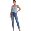 image:imageLYANER Womens Summer Cute Tops Square Neck Sleeveless Eyelet Button Down Tank Top BlousesSky Blue