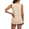 image:imageLYANER Womens Summer Sleeveless Peplum Button Ruffle Hem Flowy Babydoll Tank TopsBeige