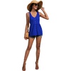 image:imageLYANER Womens Summer Sleeveless Peplum Button Ruffle Hem Flowy Babydoll Tank TopsRoyal Blue